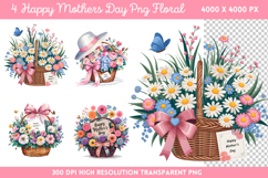 Happy Mothers Day Floral PNG Product Image 1
