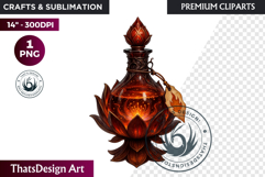 Magical Potion Bottles PNG, Fantasy Witchcraft Clipart witch Product Image 1