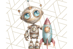 Robot Clipart, Soft Realistic Full Body Robot PNG Images Product Image 3