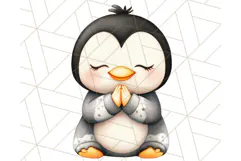 Praying Baby Animals in Pajamas Clipart, Sleepy Animal Png Product Image 3