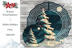 Christmas Night Wind Spinner, Winter Forest Wind Spinner PNG Product Image 1