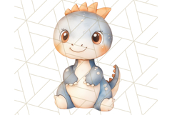 Cute Pastel Dinosaur Clipart PNG for Nursery Art, Baby Decor Product Image 3