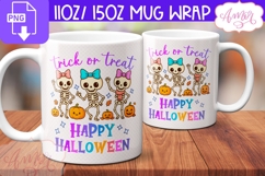 Happy Halloween mug wrap PNG, Cute Spooky mug PNG Product Image 2