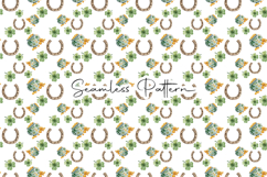 Lucky Clover Horseshoe Seamless Art - Leprechaun &amp; Clovers Product Image 1