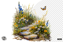 Wildflowers Pathway Clipart Product Image 1