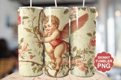 Cupid Vintage Valentine Tumbler | Valentine Tumbler Wrap Product Image 1