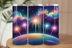 Festive Happy New Year Tumbler Wrap 2026: 20oz Skinny Tumble Product Image 1