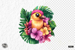Tropical Birds Clipart - Summer Birds PNG Product Image 1