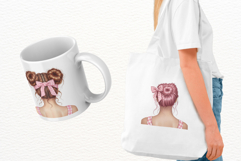 Messy Bun Mom Clipart Product Image 3