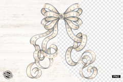 Sewing Measuring Tape Bow PNG Product Image 1