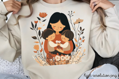 Mothers Day Folk Art Sublimation PNG Product Image 1