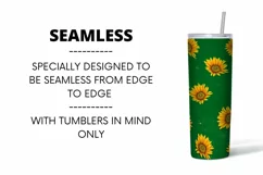 Sunflowers Tumbler Sublimation | 20 oz | Taper | Straight Product Image 2