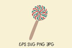 Christmas lollipop. Lollipop clipart SVG Product Image 1