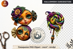 Surreal Halloween Character Cliparts Spooky Curiosities Product Image 1