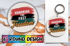 Radiant Sublimation Circle Ornaments PNG, Juneteenth Product Image 1