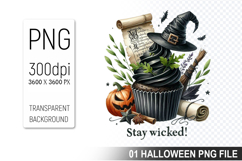 Spooky Cute Halloween Cupcakes Clipart PNG Bundle Product Image 10