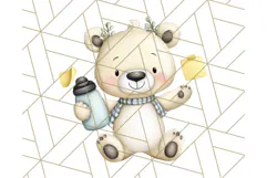 Cute Back to School Animals PNG Clipart with Books & Bags Product Image 3
