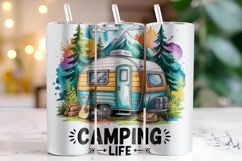 Camping Life Tumbler Wrap | Sublimation | Tumblers Product Image 1