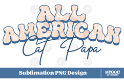 American Cat Mama Papa 4th of July USA Paw DTF PNG Bundle Product Image 6