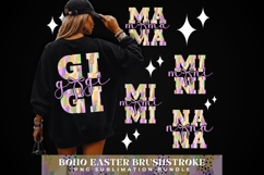 Boho Easter Brushstroke PNG Bundle | 5 Family Names DIY Gift Product Image 4
