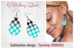 32 BUFFALO PLAID Round &amp; Teardrop EARRINGS Designs. Product Image 19