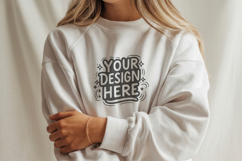 Women Relax Fit Sweatshirt Mockup PSD JPG Product Image 1
