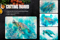 Turtle Cutting Board Blue Ocean Chopping Board Sublimation39 Product Image 1
