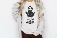 Sloth yoga svg Tumbler svg design Sloth quotes svg Slow down Product Image 2