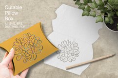 Multi Flowers Holes Cuttable Pillow Box for Small Gifts SVG Product Image 3