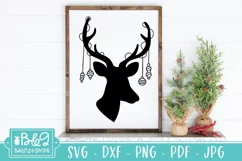Reindeer SVG | Farmhouse Christmas Sign SVG Product Image 3