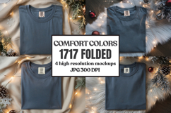 Comfort Colors 1717 Christmas Folded T-Shirt Mockup Product Image 1