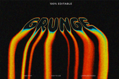 Grunge Glitch Text Effect Photoshop Template PSD Product Image 1