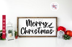 Merry Christmas SVG, Christmas SVG, Christmas Sign SVG Product Image 1