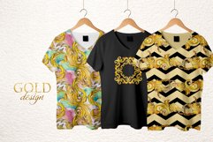 Gold monograms Watercolor png Product Image 2