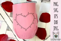 Heart shaped Wreath with love, Hearts Svg cut file. Product Image 1