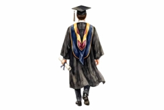 Man Graduate Viewed from Behind Clipart Product Image 1
