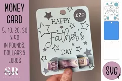 Fathers day Money card | Paper cutting | Money card SVG Product Image 1