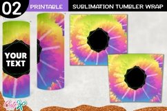 Tie-Dye 20 Oz. Skinny Tumbler sublimation PNG Product Image 2