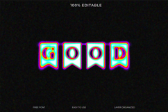 Retro Glitch Text Effect Photoshop Template Banner Product Image 1