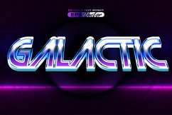 Retro text effect galactic futuristic editable 80s classic Product Image 1