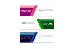 Vector abstract design web banner template Product Image 1