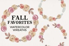 Fall 7 Wreaths Watercolor Leaves Garlands Autumn Product Image 1