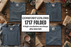 Comfort Colors 1717 Christmas Folded T-Shirt Mockup Product Image 1