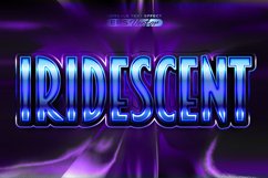 Retro text effect iridescent futuristic editable 80s classic Product Image 1