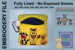 Farm Animals Mini Zipper Bag / Fully Lined, 4X4 HOOP Product Image 2