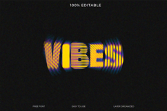 Retro Glitch Text Effect, Distorted 3D Letters Graphic Product Image 1