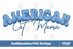 American Cat Mama Papa 4th of July USA Paw DTF PNG Bundle Product Image 2