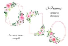 Set of Watercolor frames and wreaths, watercolor clipart Product Image 3