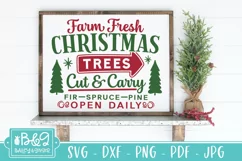 Farm Fresh Christmas Trees SVG | Farmhouse Sign SVG Product Image 3