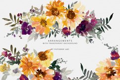 Watercolor Sunflower Clipart Collection Product Image 3